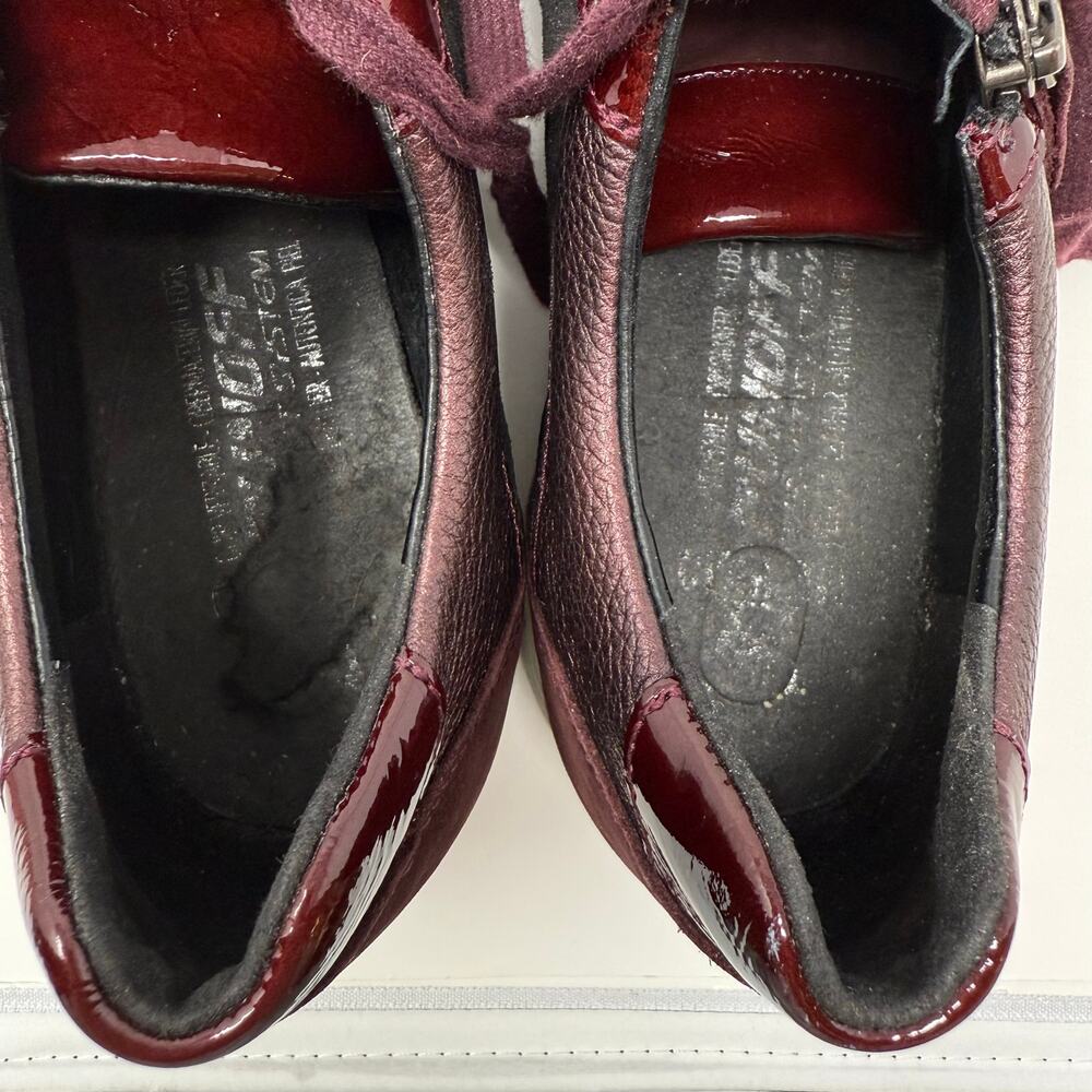 Mephisto YLONA Sneakers Women's 8.5 Marron Patent Leather Accents Metallic - Picture 13 of 13